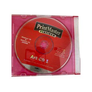 Vintage Print Master Platinum art cd 1 windows 95 3.1 Computer DVD Rom
